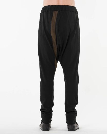 MA Maurizio Amadei Men P570 HP JM4 Elastic Waist Low Crotch 2 Pocket Pants Herren Hose Joggers black medium jersey cotton black hide m 5