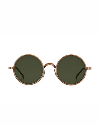 RIGARDS RG00UW5 Sun Glasses Sunglasses Eyewear Brille Sonnenbrille patina red dark green lens copper hide m 1
