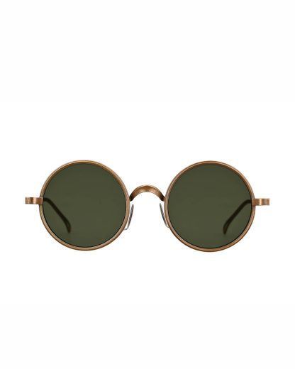 RIGARDS RG00UW5 Sun Glasses Sunglasses Eyewear Brille Sonnenbrille patina red dark green lens copper hide m 1