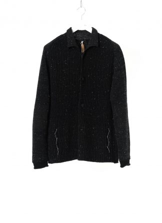LAYER 0 Men Cardigan 5 knitted jacket herren jacke cashmere hemp dark grey black hide m 1