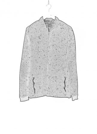 LAYER 0 Men Cardigan 5 knitted jacket herren jacke cashmere hemp dark grey black hide m 2