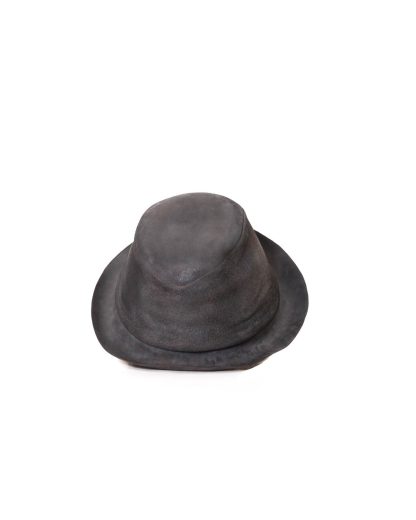 LAYER0 Layer Zero S22 7 6 men hat herren hut muetze beanie horse leather black dark grey hide m 4