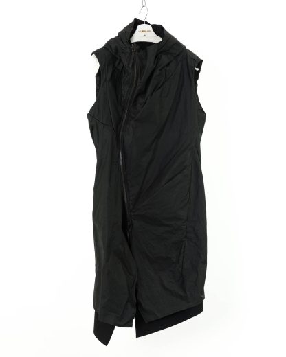 LEON EMANUEL BLANCK Men Distortion Curved Hooded Vest DIS M CHV 01 Herren Jacke Weste Mantel Coat Jacke Jacket P100 wax wrinkle cotton black hide m 1