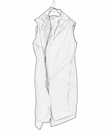 LEON EMANUEL BLANCK Men Distortion Curved Hooded Vest DIS M CHV 01 Herren Jacke Weste Mantel Coat Jacke Jacket P100 wax wrinkle cotton black hide m 2