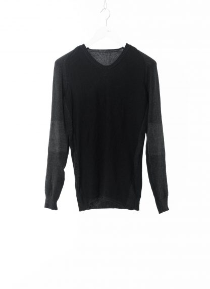 Layer 0 W23 5 1 Men Roundneck Sweater 7 Herren Pulli Pullover cashmere silk hemp black dark grey hide m 1