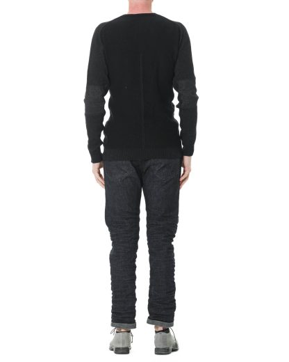 Layer 0 W23 5 1 Men Roundneck Sweater 7 Herren Pulli Pullover cashmere silk hemp black dark grey hide m 5