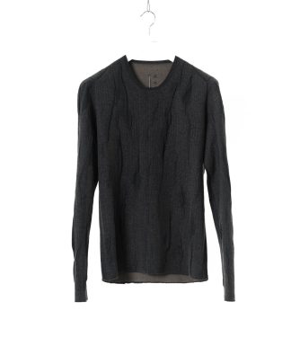 LABEL UNDER CONSTRUCTION Men Lunar Sweater Reversible 40YMSW66 G1F1 DG MD Herren Pulli Pullover Sweater cashmere wool silk dark grey mud hide m 1