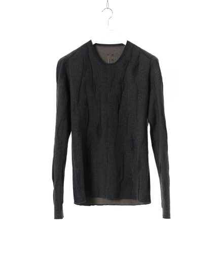 LABEL UNDER CONSTRUCTION Men Lunar Sweater Reversible 40YMSW66 G1F1 DG MD Herren Pulli Pullover Sweater cashmere wool silk dark grey mud hide m 1