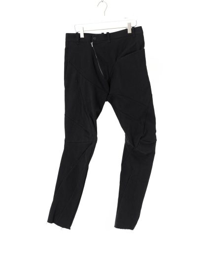 LEON EMANUEL BLANCK LEB Distortion Fitted Long Pants DIS M FLP3 01 Herren Hose Trousers Texture Twill cotton elastan black hide m 1