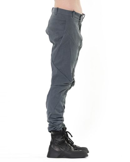 LEON EMANUEL BLANCK LEB Distortion Fitted Long Pants DIS M FLP3 01 Herren Hose Trousers Texture Twill cotton elastan dark grey hide m 4