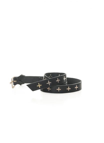 MA MACROSS Maurizio Amadei EQ2C GR3 studded Q buckle med belt exclusively limited 925 sterling silver 22k gold cow leather black hide m 5 1