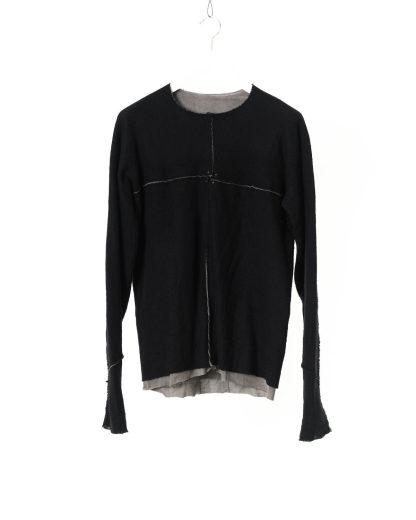 MA Macross Maurizio Amadei Men Double One Piece Long Sleeve Tshirt T211DM RWSL JCL10 Herren Longsleeve Tee Pulli Sweater cashmere cotton black hide m 1