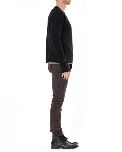 MA Macross Maurizio Amadei Men Double One Piece Long Sleeve Tshirt T211DM RWSL JCL10 Herren Longsleeve Tee Pulli Sweater cashmere cotton black hide m 4