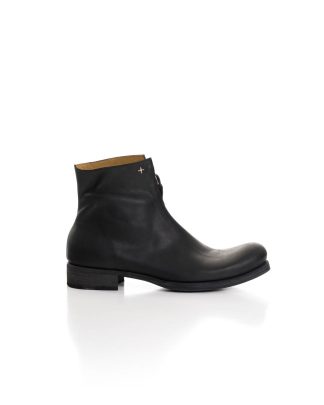 MA macross Maurizio Amadei Men S1G2Z VA15 Side Zip Short Boot Herren Schuhe Stiefel Shoe vachetta cow leather black hide m 1