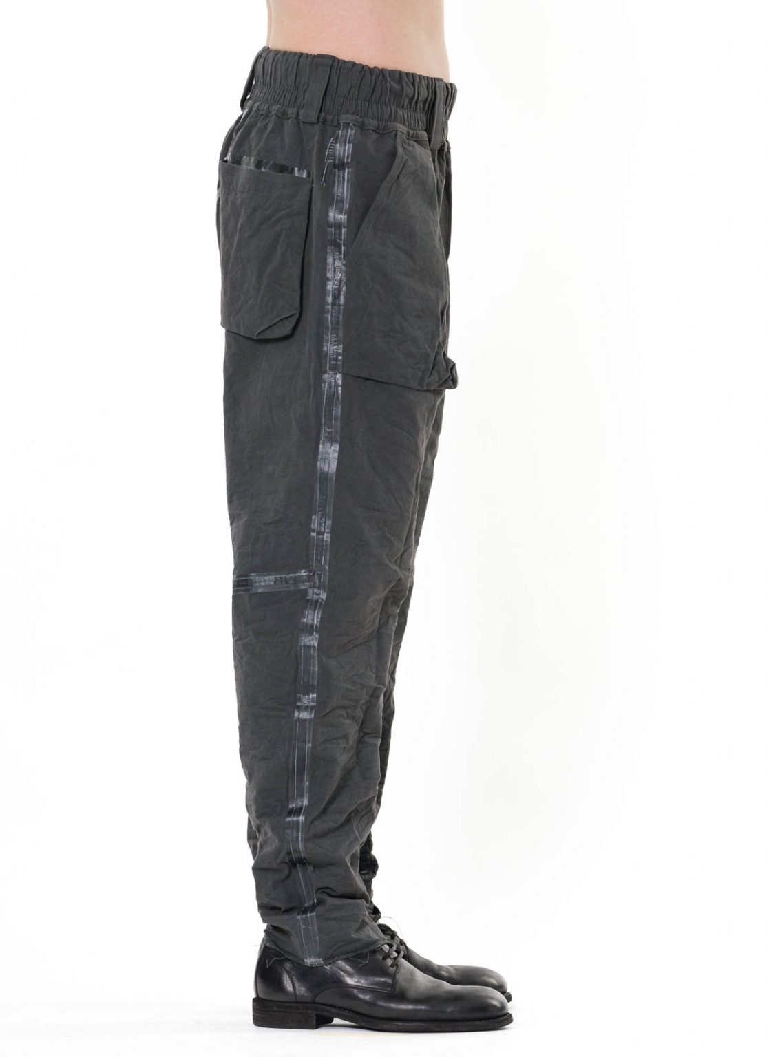 hidem TAICHI MURAKAMI Coin Cargo L/C Pants, dark grey cotton