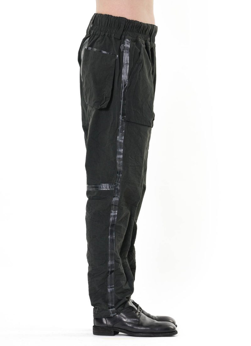 hidem TAICHI MURAKAMI Coin Cargo L/C Pants, green black cotton