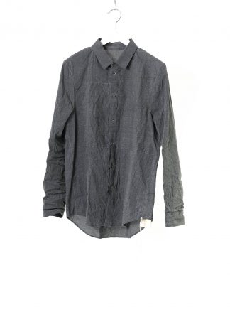 TAICHI MURAKAMI Men Displacement Inside Shirt Herren Hemd paper cotton medium grey hide m 1