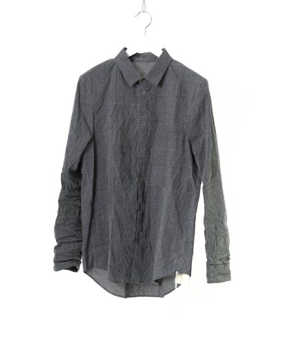 TAICHI MURAKAMI Men Displacement Inside Shirt Herren Hemd paper cotton medium grey hide m 1