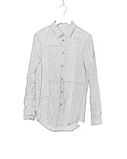 TAICHI MURAKAMI Men Displacement Inside Shirt Herren Hemd paper cotton medium grey hide m 2