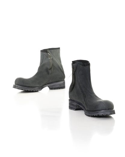 LEON EMANUEL BLANCK LEB DIS M AB 01 Men Distortion Ankle Zip Boot herren schuh shoe stiefel horse leather sharpened sanded halbrau grau hide m 8