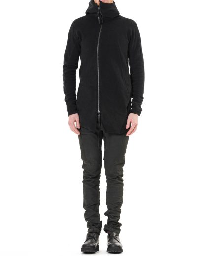 LEON EMANUEL BLANCK LEB Men Distortion Zipped Hoody DIS M HOZ 01 sweater jacket herren jacke zipper curly knit cotton ea black hide m 6