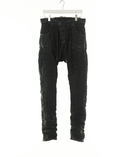 BORIS BIDJAN SABERI P13HS TF F1939 men pants fully hand stitched 16h herren hose jeans cotton ly exclusively full black hide m 1