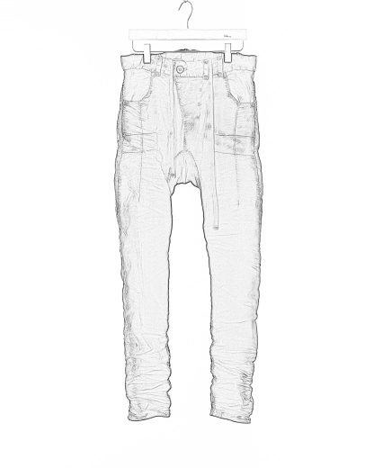BORIS BIDJAN SABERI P13HS TF F1939 men pants fully hand stitched 16h herren hose jeans cotton ly exclusively full black hide m 2