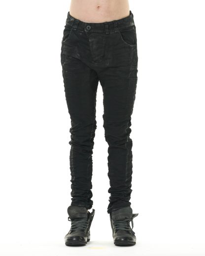 BORIS BIDJAN SABERI P13HS TF F1939 men pants fully hand stitched 16h herren hose jeans cotton ly exclusively full black hide m 3