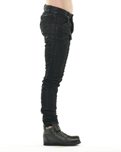 BORIS BIDJAN SABERI P13HS TF F1939 men pants fully hand stitched 16h herren hose jeans cotton ly exclusively full black hide m 4