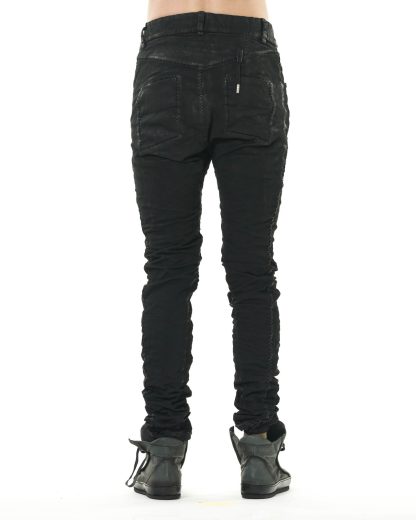 BORIS BIDJAN SABERI P13HS TF F1939 men pants fully hand stitched 16h herren hose jeans cotton ly exclusively full black hide m 5