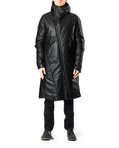 LEON EMANUEL BLANCK LEB DIS M OUC 01 Men Distortion Puffer Overundercoat Coat Herren Daunenmantel Mantel calf leather matt black hide m 5