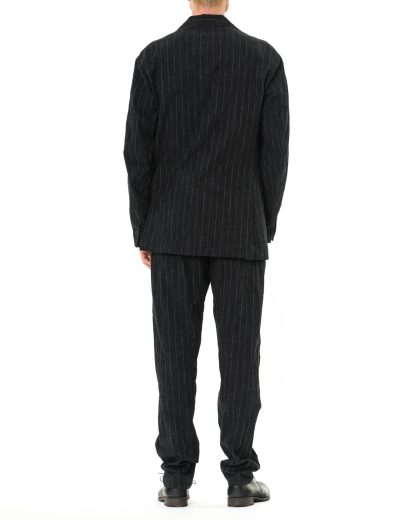 MA MAcross Maurizio Amadei Men 3 Pocket Oversized Jacket J371 CWST Herren Jacke Blazer cotton wool pa black white dark grey hide m 7
