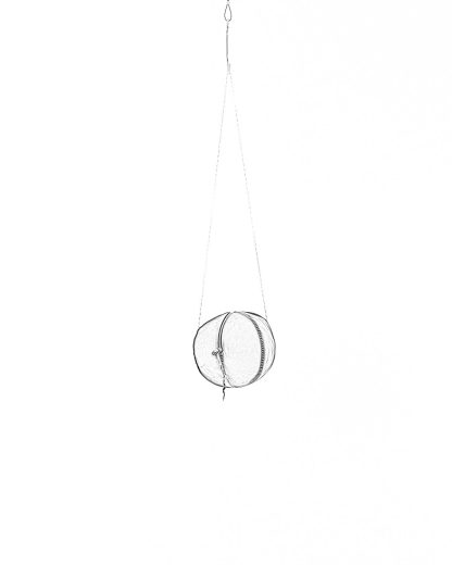 MA MAcross Maurizio Amadei Women Ball Bag With Silver Chain BBALL3 VA Damen Tasche vachetta cow leather black hide m 2