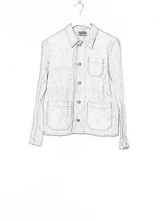 PROPOSITION CLOTHING men work jacket herren jacke antique french metis fabric cotton linen grey hide m 2