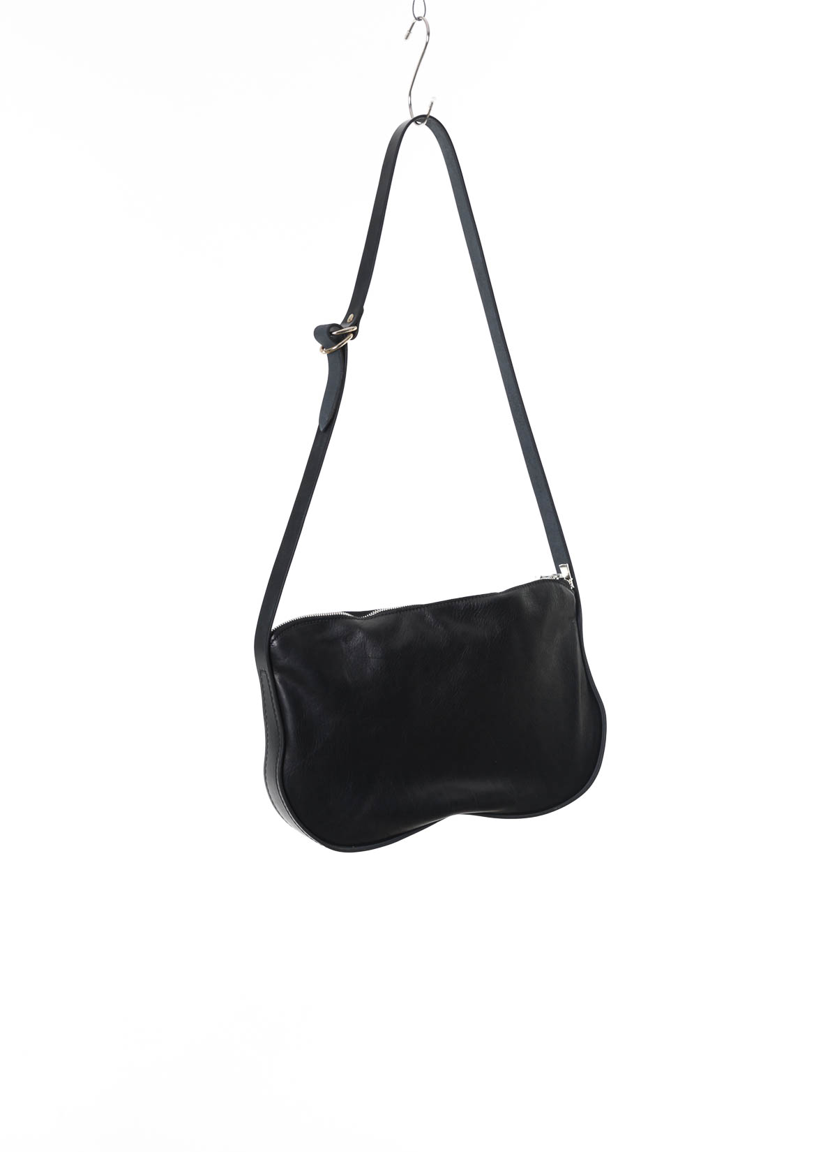 M black leather crossbody bag