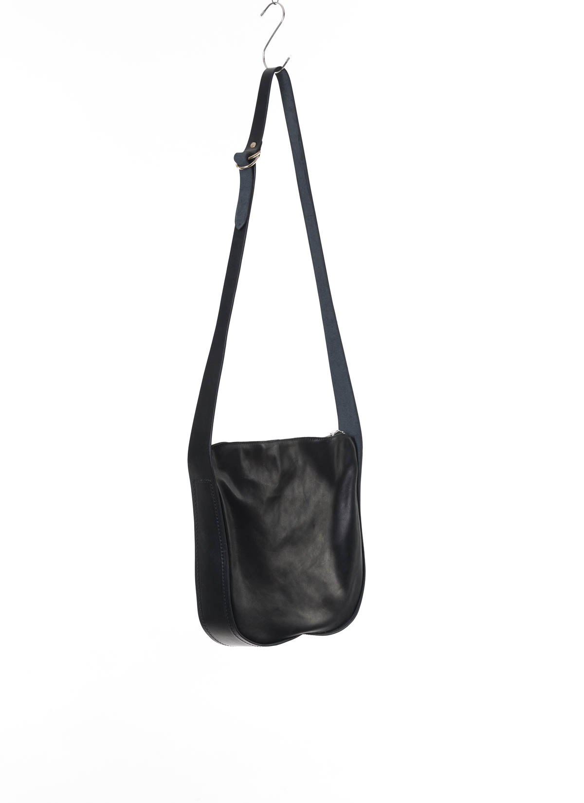 hide-m | GUIDI RD02 Medium Leather Hobo Bag, black horse leather
