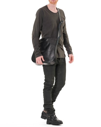 GUIDI RD02 Medium Leather Hobo Bag men women horse full grain leather nylon lining black hide m 7