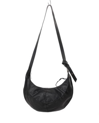 MA MACROSS MAURIZIO AMADEI Medium Banana Belt Bag BO250 VA1.0 cow leather black hide m 1