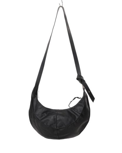 MA MACROSS MAURIZIO AMADEI Medium Banana Belt Bag BO250 VA1.0 cow leather black hide m 1