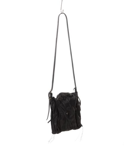MA MACROSS Maurizio Amadei BQ50 SY1.0 Small Squared Shoulder Bag Tasche soft cow leather black hide m 1