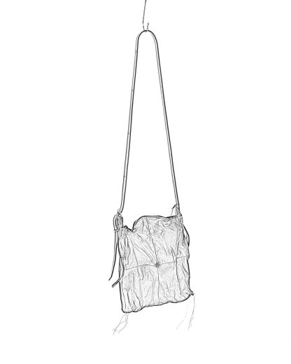 MA MACROSS Maurizio Amadei BQ50 SY1.0 Small Squared Shoulder Bag Tasche soft cow leather black hide m 2