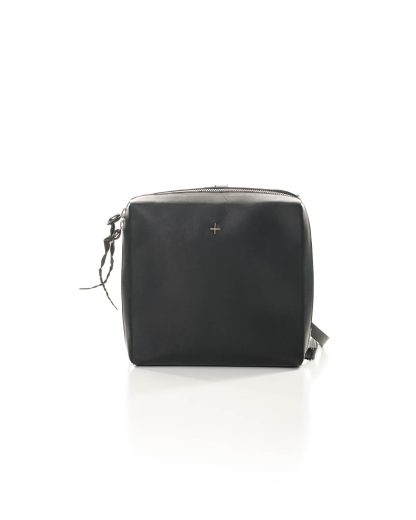 MA MAcross Maurizio Amadei Small Squared Zipped Backpack BC50 VA rucksack tasche bag vachetta cow leather black hide m 3
