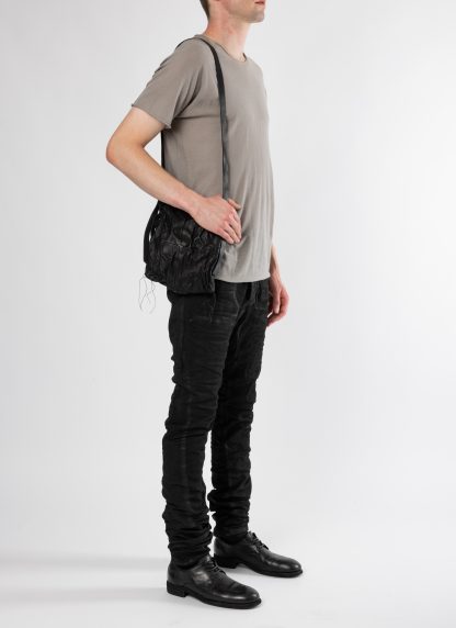 MA+ Maurizio Amadei BQ50 SY10 Small Squared Shoulder Bag Tasche soft cow leather black hide m 4