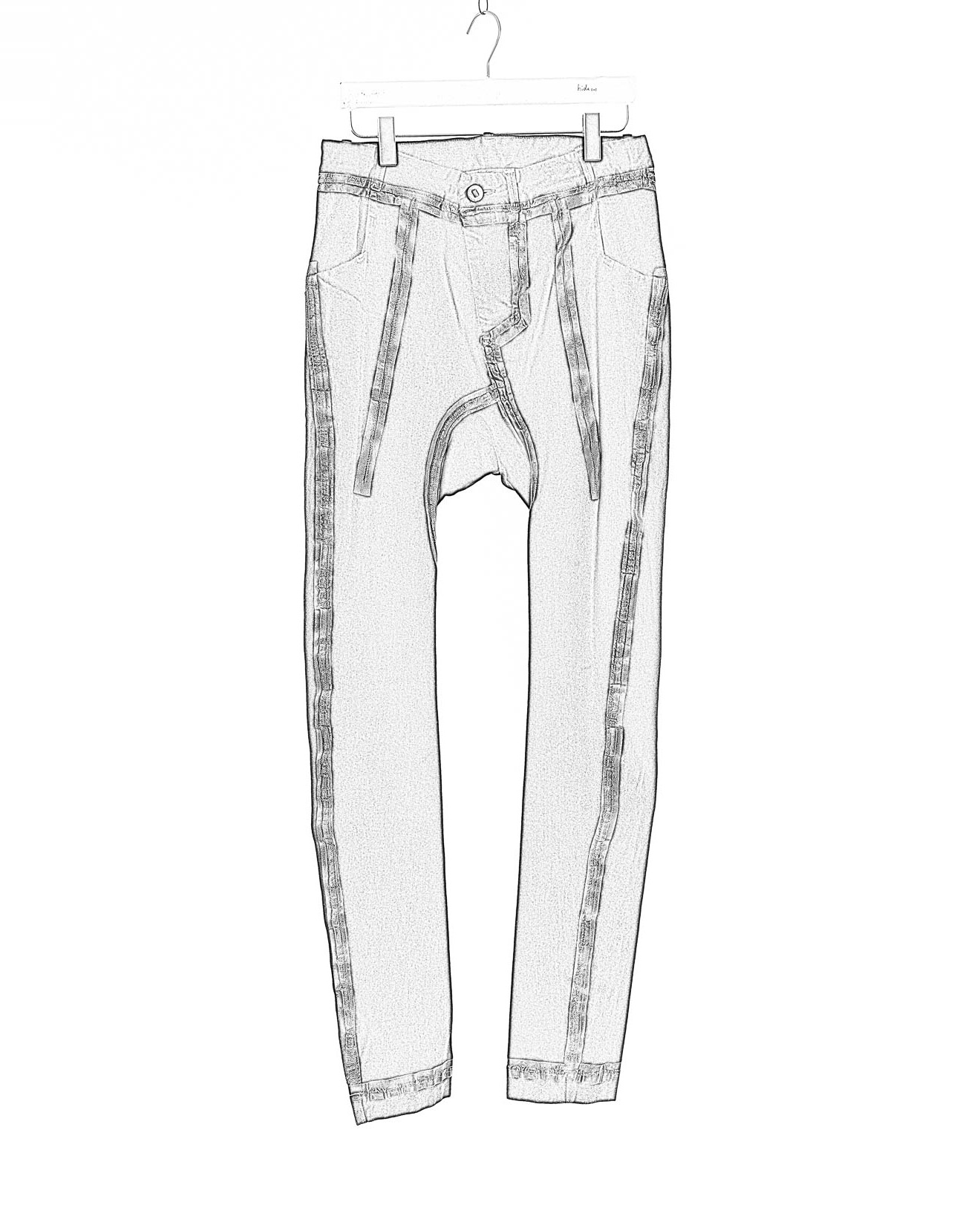 BORIS BIDJAN SABERI BBS Men Pants P14 ST SF F1603K Herren Hose Pants Jeans Trousers seam taped cotton pu black hide m 2 BORIS BIDJAN SABERI BBS Men Pants P14 ST SF F1603K Herren Hose Pants Jeans Trousers seam taped cotton pu black hide m 2