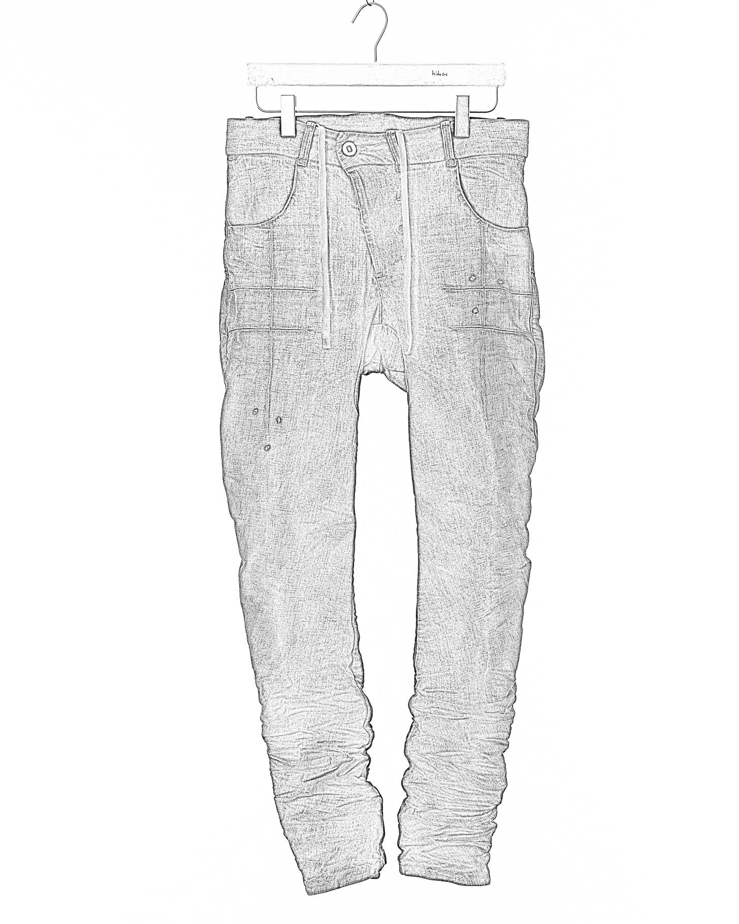BORIS BIDJAN SABERI BBS men pants P13TF FKU100002 herren hose jeans cotton pu dirty dark denim 2023 hide m 2 BORIS BIDJAN SABERI BBS men pants P13TF FKU100002 herren hose jeans cotton pu dirty dark denim 2023 hide m 2