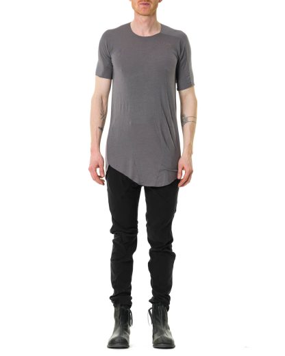 LEON EMANUEL BLANCK LEB DIS M CT 01 Men Distortion Curved Mid Length Sleeve T Shirt Herren langarm tshirt temo jersey modalea grey hide m 3
