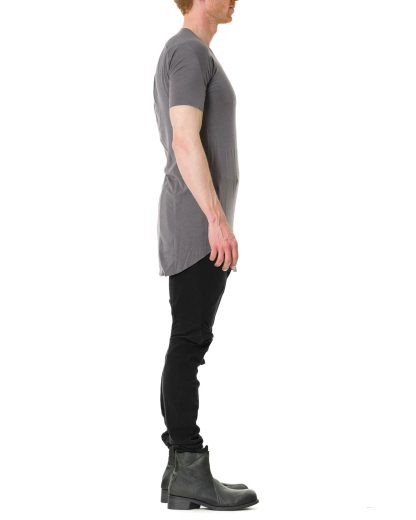 LEON EMANUEL BLANCK LEB DIS M CT 01 Men Distortion Curved Mid Length Sleeve T Shirt Herren langarm tshirt temo jersey modalea grey hide m 4