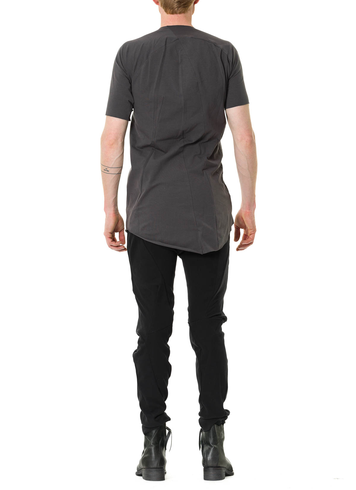 hide-m | LEON EMANUEL BLANCK Distortion Curved T-Shirt, grey cotton