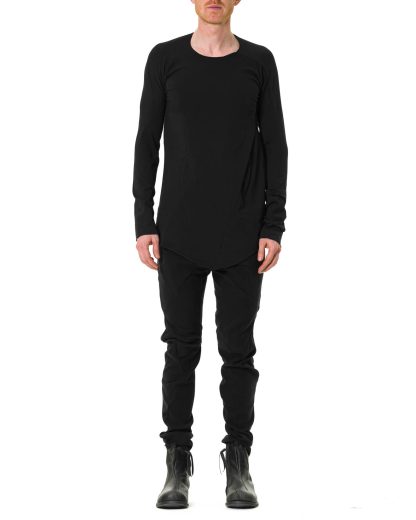 LEON EMANUEL BLANCK LEB DIS M LCT 01 Men Distortion Curved Long Sleeve T Shirt Herren langarm Tshirt cottonpesea black hide m 3