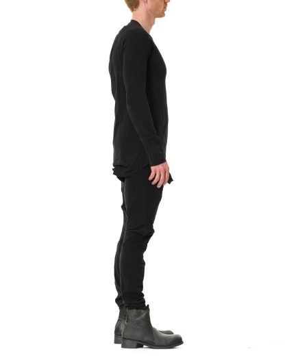 LEON EMANUEL BLANCK LEB DIS M LCT 01 Men Distortion Curved Long Sleeve T Shirt Herren langarm Tshirt cottonpesea black hide m 4